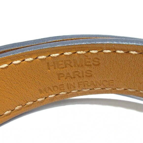 Auth HERMES Mini Kelly Double Tour - Blue Rose Gold Veau Swift Hardware W - Picture 5 of 6